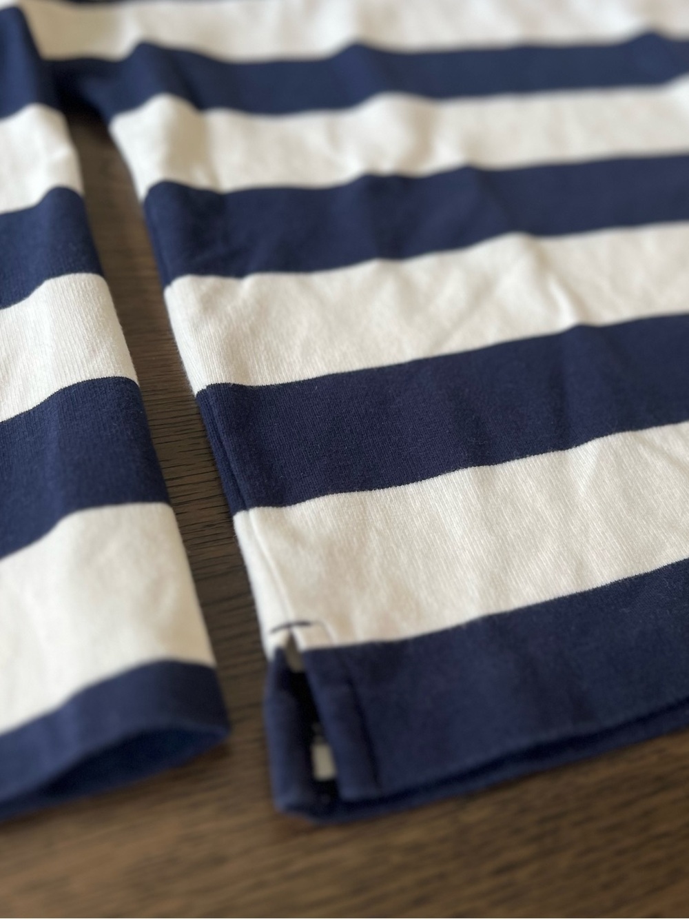 J.Crew Striped Boat Neck Top XS Navy White Breton 100% Cotton Preppy Nautical - Picture 7 of 10